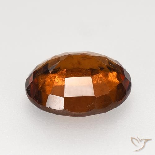Hessonite Garnet Gemstone in 9.6 x 8.1 mm Size for Sale, Hessonite Garnet Stone in Deep Orange Color