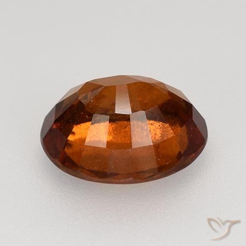Hessonite Garnet Gemstone in 9.6 x 8 mm Size for Sale, Hessonite Garnet Stone in Medium Orange Color