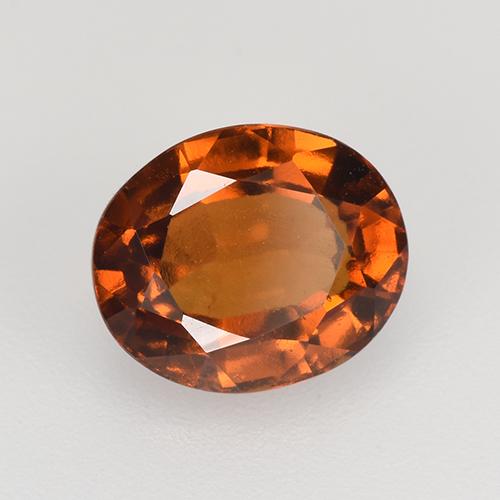2.47 ct Orange Hessonite Garnet Stone, Natural Hessonite Garnet in Oval Facet Shape for Sale