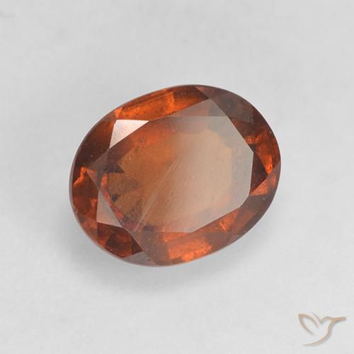 1.68ct Natural Medium-Dark Orange Hessonite Garnet, Oval, VS-SI