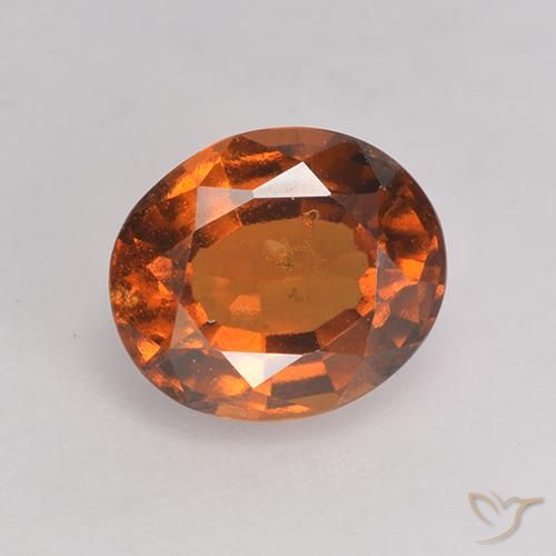 1.68ct Natural Medium-Dark Orange Hessonite Garnet, Oval, VS-SI