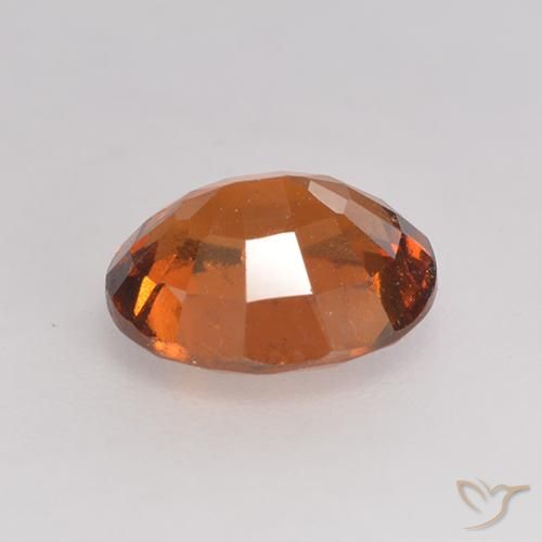 Hessonite Garnet Gemstone in 7.7 x 6.6 mm Size for Sale, Hessonite Garnet Stone in Medium-Dark Orange Color