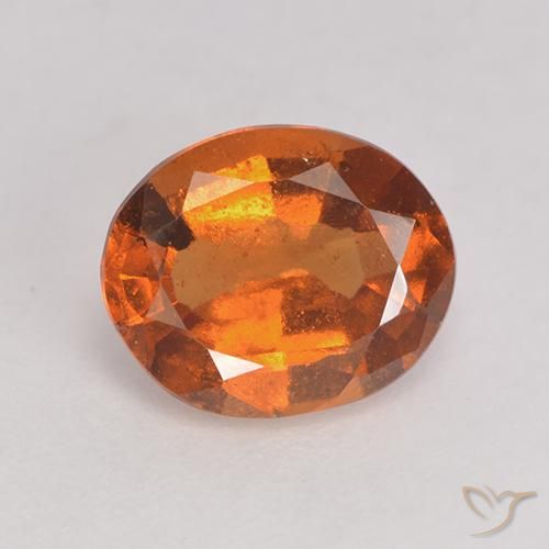 1.68ct Natural Medium-Dark Orange Hessonite Garnet, Oval, VS-SI