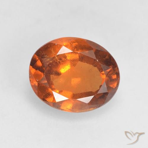 1.52ct Natural Medium-Dark Orange Hessonite Garnet, Oval, VS-SI