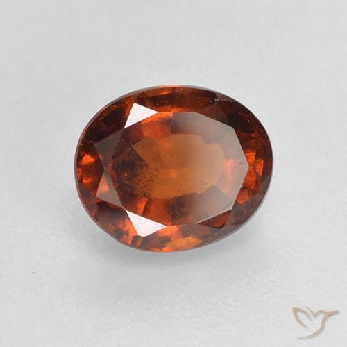 1.46ct Natural Amber Orange Hessonite Garnet, Oval, VS-SI
