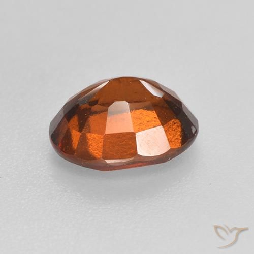 Hessonite Garnet Gemstone in 7.5 x 6.2 mm Size for Sale, Hessonite Garnet Stone in Amber Orange Color