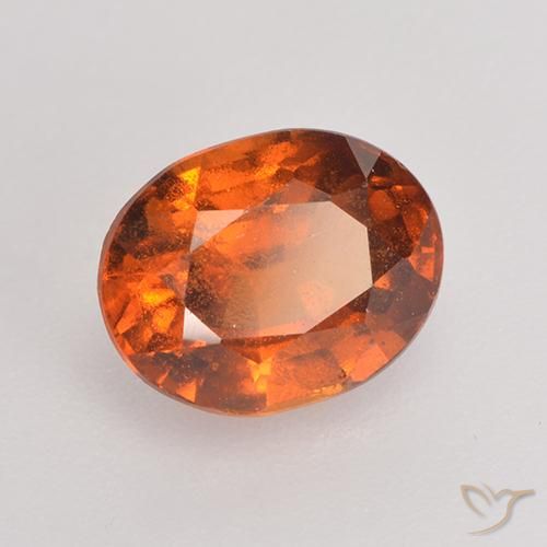 1.66ct Natural Medium-Dark Orange Hessonite Garnet, Oval, VS-SI