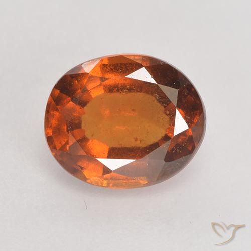 1.90ct Natural Amber Orange Hessonite Garnet, Oval, VS-SI