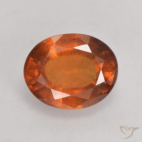 2.73ct Natural Deep Orange Hessonite Garnet, Oval, VS-SI