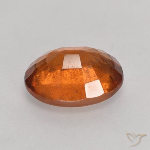 Hessonite Garnet Gemstone in 9.4 x 7.6 mm Size for Sale, Hessonite Garnet Stone in Deep Orange Color