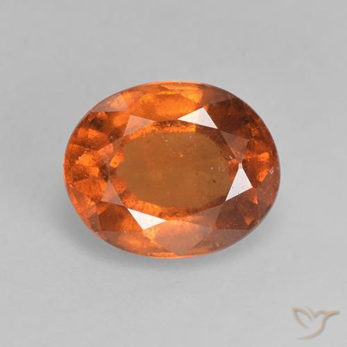 1.79ct Natural Deep Orange Hessonite Garnet, Oval, VS-SI