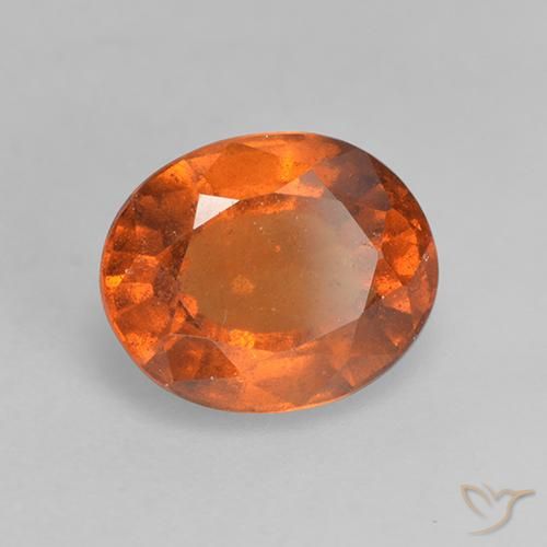 1.79 ct Orange Hessonite Garnet Stone, Natural Hessonite Garnet in Oval Facet Shape for Sale
