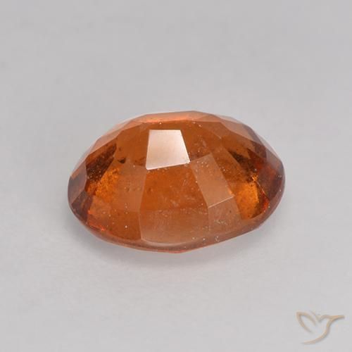 Hessonite Garnet Gemstone in 8.1 x 6.6 mm Size for Sale, Hessonite Garnet Stone in Deep Orange Color