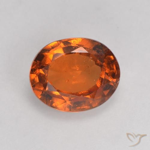 1.69ct Natural Fire Orange Hessonite Garnet, Oval, VS
