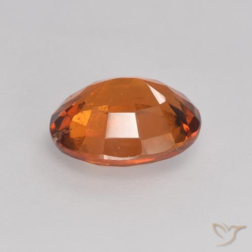 Hessonite Garnet Gemstone in 7.9 x 6.4 mm Size for Sale, Hessonite Garnet Stone in Fire Orange Color