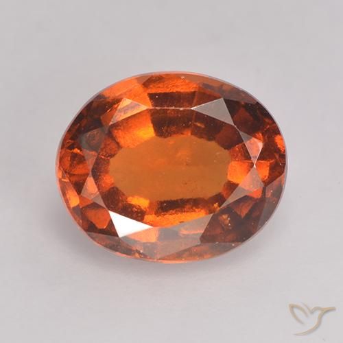 2.15ct Natural Reddish Orange Hessonite Garnet, Oval, VS-SI