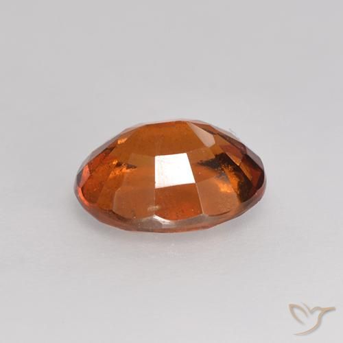 Hessonite Garnet Gemstone in 7.3 x 6.1 mm Size for Sale, Hessonite Garnet Stone in Deep Orange Color