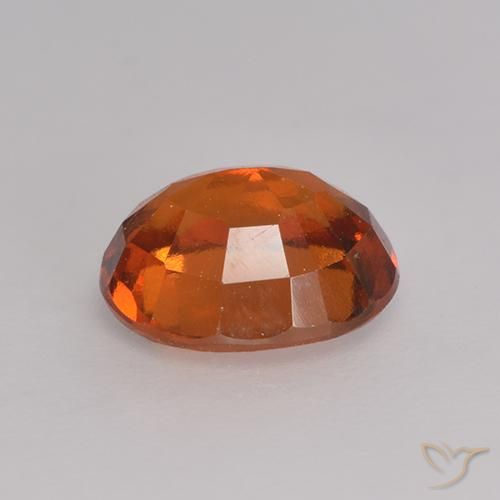 Hessonite Garnet Gemstone in 7.9 x 6.4 mm Size for Sale, Hessonite Garnet Stone in Dark Orange Color