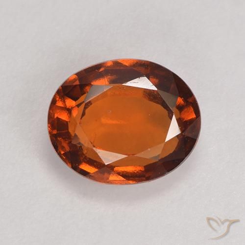 1.80ct Natural Reddish Orange Hessonite Garnet, Oval, VS
