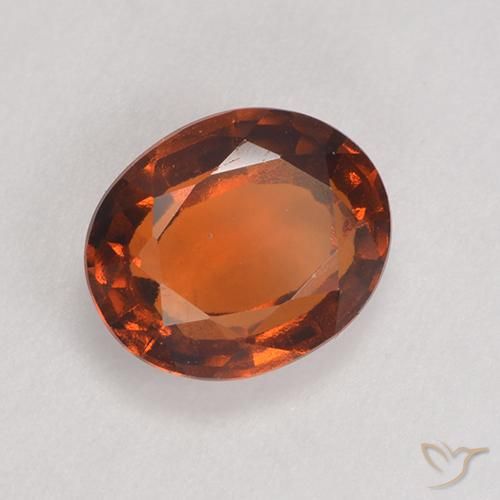 1.80 ct Orange Hessonite Garnet Stone, Natural Hessonite Garnet in Oval Facet Shape for Sale