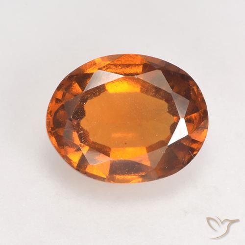 1.89ct Natural Deep Orange Hessonite Garnet, Oval, VS
