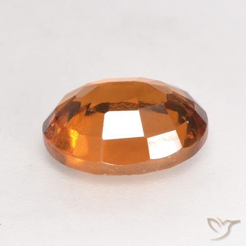 Hessonite Garnet Gemstone in 8.4 x 6.7 mm Size for Sale, Hessonite Garnet Stone in Deep Orange Color