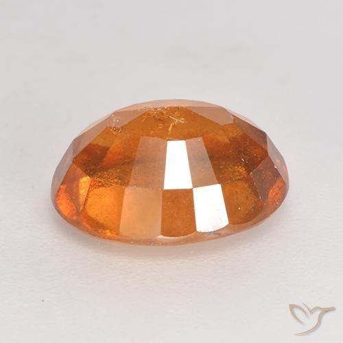 Hessonite Garnet Gemstone in 9.5 x 7.9 mm Size for Sale, Hessonite Garnet Stone in Deep Orange Color
