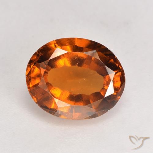 2.46ct Natural Reddish Orange Hessonite Garnet, Oval, VS