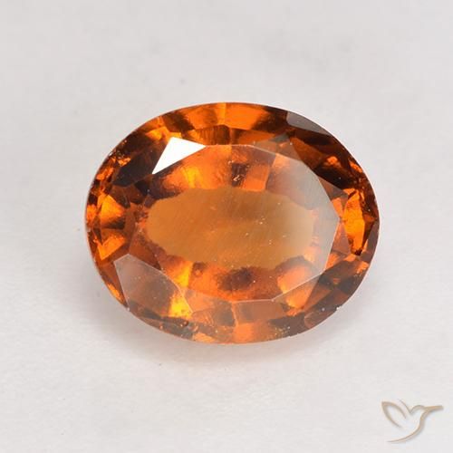 2.46 ct Orange Hessonite Garnet Stone, Natural Hessonite Garnet in Oval Facet Shape for Sale