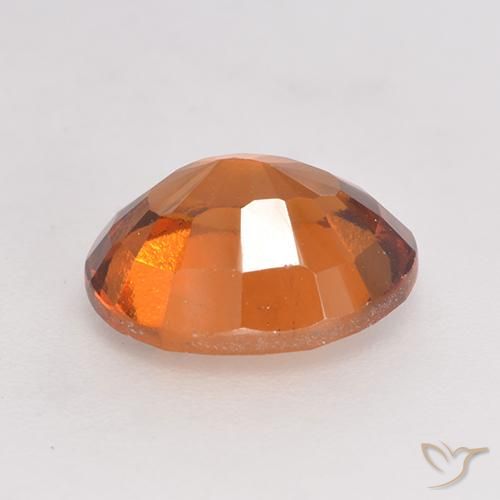 Hessonite Garnet Gemstone in 9 x 7.4 mm Size for Sale, Hessonite Garnet Stone in Reddish Orange Color