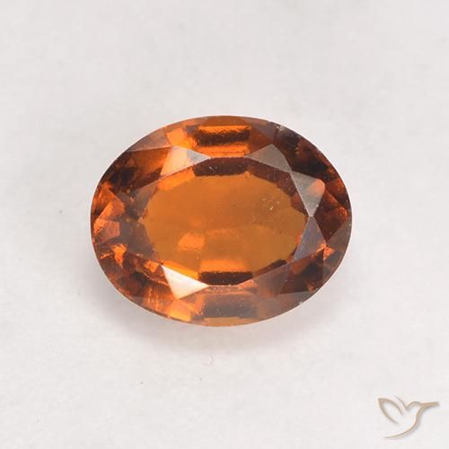 1.45ct Natural Medium-Dark Orange Hessonite Garnet, Oval, VS