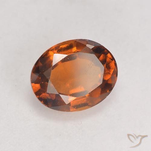 1.45 ct Orange Hessonite Garnet Stone, Natural Hessonite Garnet in Oval Facet Shape for Sale