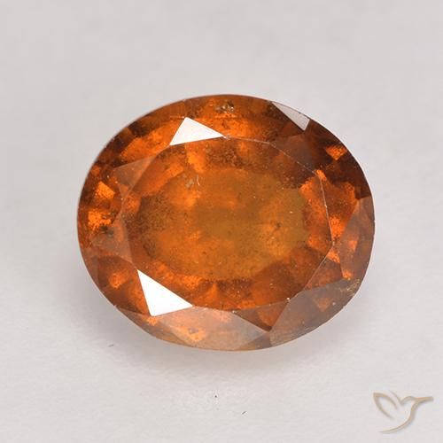 2.24ct Natural Medium-Dark Orange Hessonite Garnet, Oval, SI