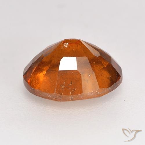 Hessonite Garnet Gemstone in 8.4 x 7.2 mm Size for Sale, Hessonite Garnet Stone in Medium-Dark Orange Color