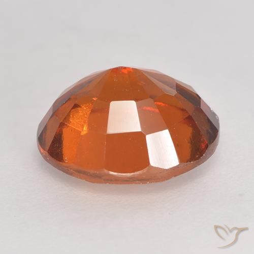 Hessonite Garnet Gemstone in 9 x 7.8 mm Size for Sale, Hessonite Garnet Stone in Deep Orange Color