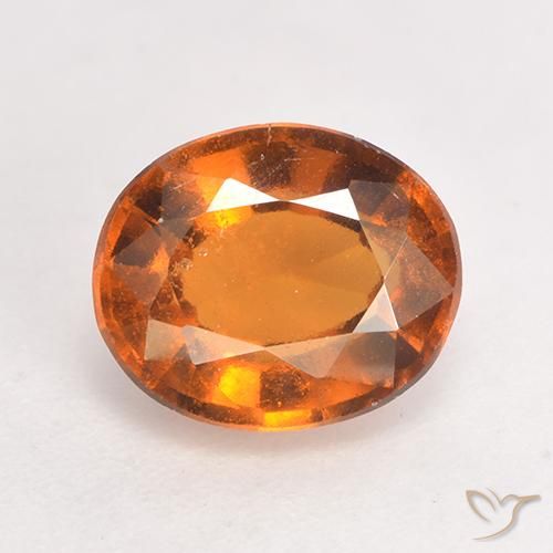 1.96ct Natural Medium-Dark Orange Hessonite Garnet, Oval, VS-SI