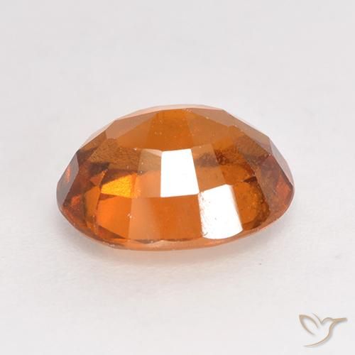 Hessonite Garnet Gemstone in 8.3 x 6.9 mm Size for Sale, Hessonite Garnet Stone in Medium-Dark Orange Color