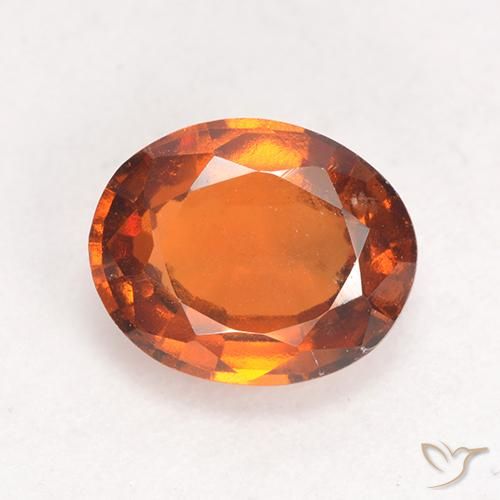 2.01ct Natural Deep Orange Hessonite Garnet, Oval, VS