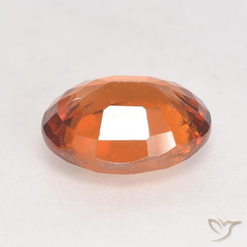 Hessonite Garnet Gemstone in 8.5 x 6.9 mm Size for Sale, Hessonite Garnet Stone in Deep Orange Color