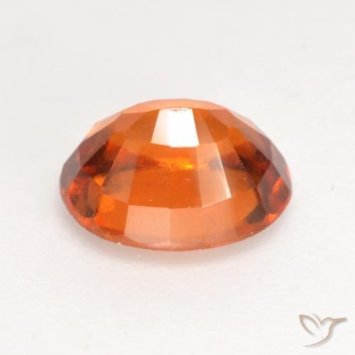 Hessonite Garnet Gemstone in 8 x 6.6 mm Size for Sale, Hessonite Garnet Stone in Deep Orange Color