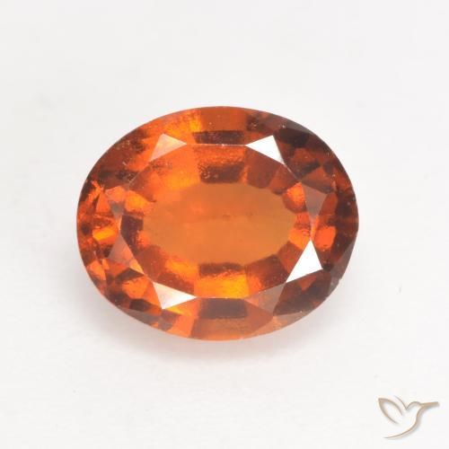 2.05ct Natural Medium-Dark Orange Hessonite Garnet, Oval, VS