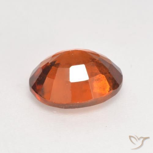 Hessonite Garnet Gemstone in 8.4 x 7 mm Size for Sale, Hessonite Garnet Stone in Medium-Dark Orange Color