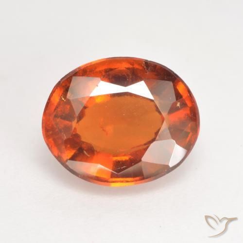 2.89ct Natural Deep Orange Hessonite Garnet, Oval, VS-SI