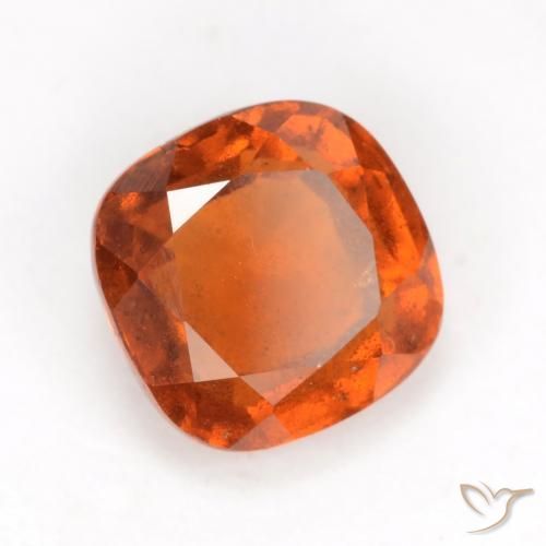 2.02 ct Orange Hessonite Garnet Stone, Natural Hessonite Garnet in Cushion-Cut Shape for Sale