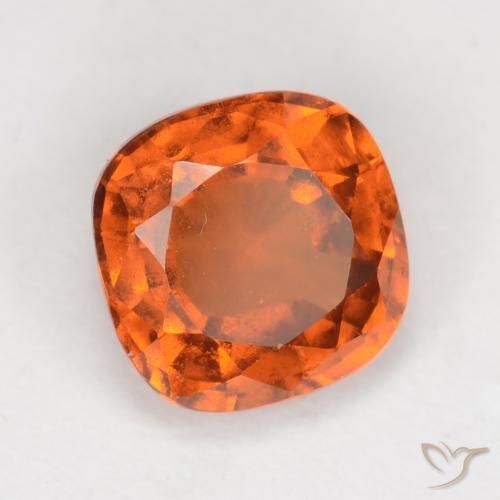 2.05 ct Orange Hessonite Garnet Stone, Natural Hessonite Garnet in Cushion-Cut Shape for Sale