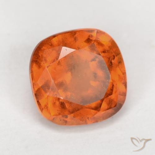2.16 ct Orange Hessonite Garnet Stone, Natural Hessonite Garnet in Cushion-Cut Shape for Sale