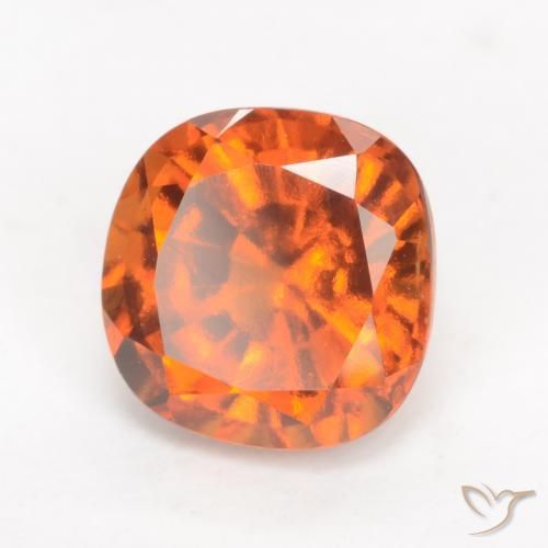 2.06 ct Orange Hessonite Garnet Stone, Natural Hessonite Garnet in Cushion-Cut Shape for Sale