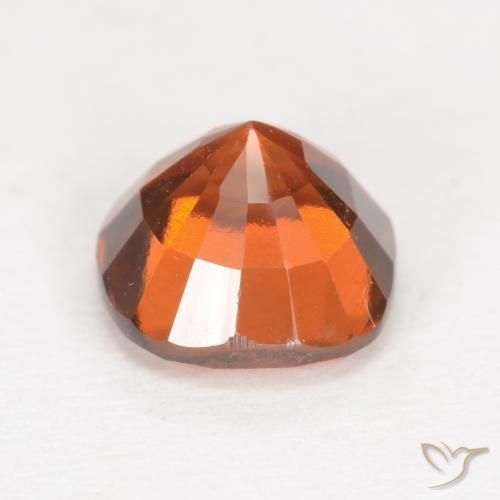 Hessonite Garnet Gemstone in 7 x 7 mm (calibrated) Size for Sale, Hessonite Garnet Stone in Medium Orange Color