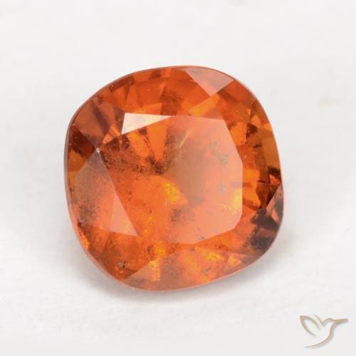 2.15 ct Orange Hessonite Garnet Stone, Natural Hessonite Garnet in Cushion-Cut Shape for Sale