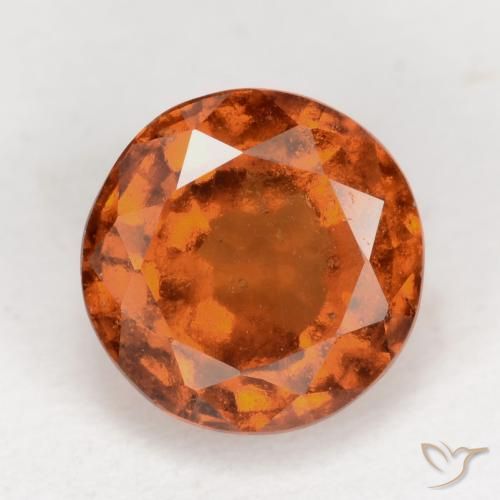 2.31ct Natural Deep Orange Hessonite Garnet, Round, VS-SI